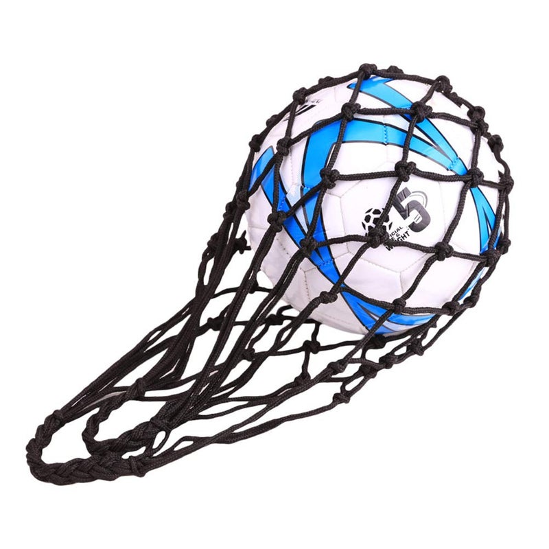 VORCOOL Sports Mesh Equipment Bag Volleyball Basketball Football Soccer Storage Net Bag Ball Carry Mesh for Single Ball (Black) - Image 4